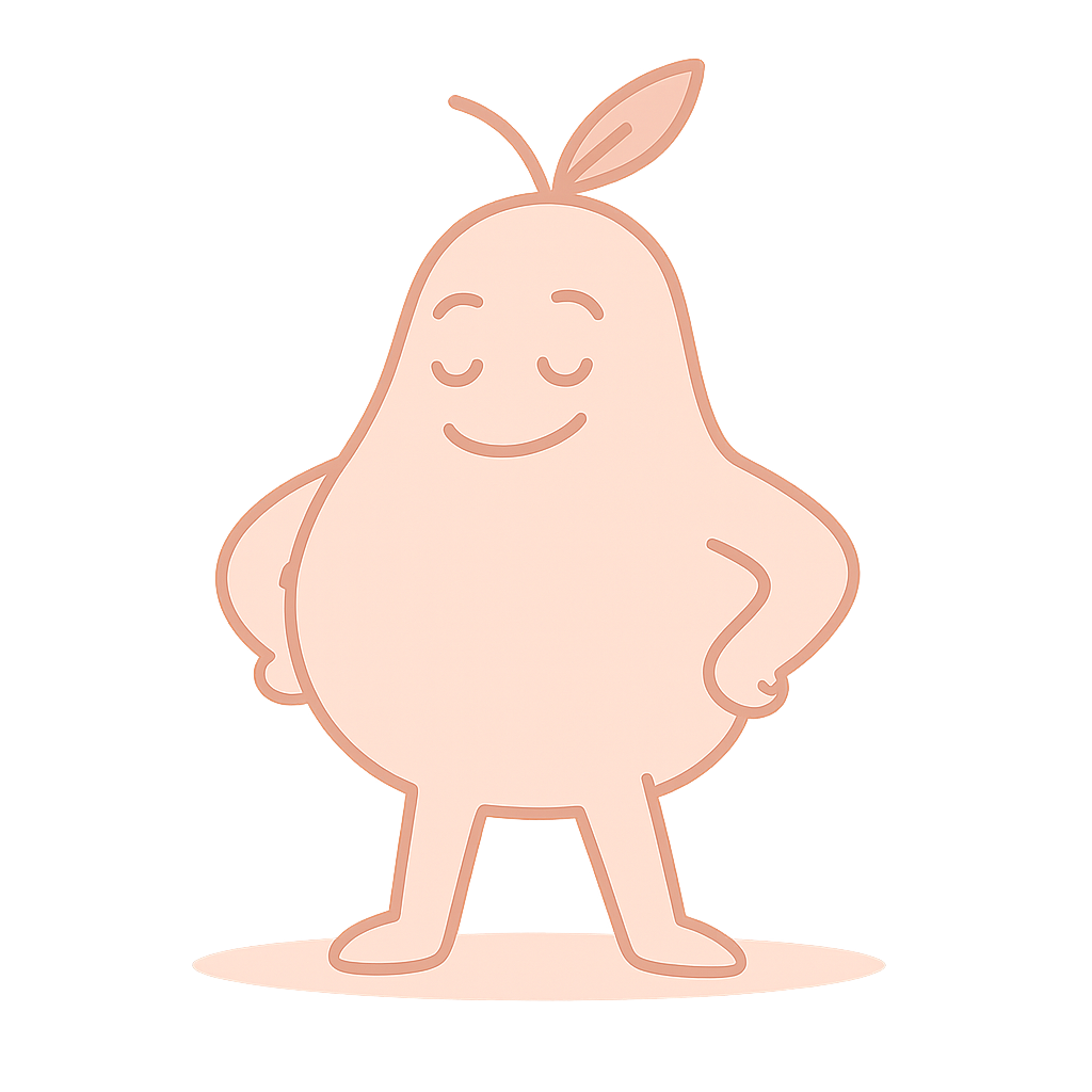 Friendly Opeari pear mascot